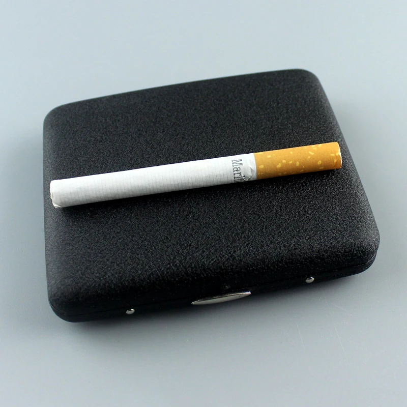 20 Palice Črno Mat Motnega, Nerjaveče Jeklo, Kovinski Cigaret Primeru Za Človeka Žep Kajenje Polje Z Šatulji Kajenje Dodatki