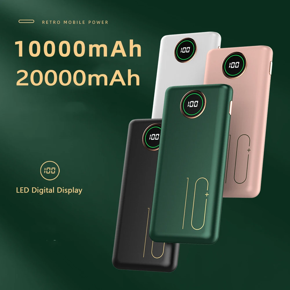 20000mAh Moči Banke 10000mAh Powerbank Prenosni Polnilec za Mobilne naprave Zunanje Baterije Za iPhone Za Xiaomi Samsung iPhone X Poverbank