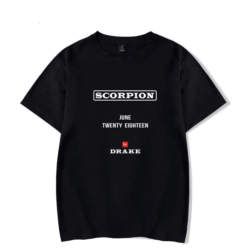 2019 Drake Scorpion Album Poletje Vroče Prodaje Kul Tshirts Moški/Ženske Hip Pop Visoko Kakovostnega Bombaža, Kratek Rokav Priložnostne Modna Oblačila