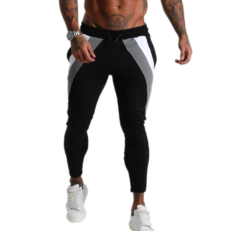 2019 Jeseni Nova moška Športna Fitnes Joggers Hlače Telovadnic Stretch Bombaža Moške Suh Sweatpants Slim Uvježbavanje hlače Stilsko hlače