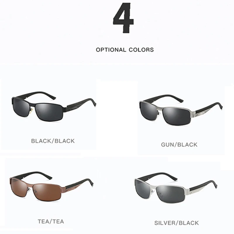 2019 Letnik Aluminija sončna Očala Moških Polarizirana Kvadratnih sončna Očala blagovne Znamke Design Odtenki Oculos De Sol hombre Voznik Očala