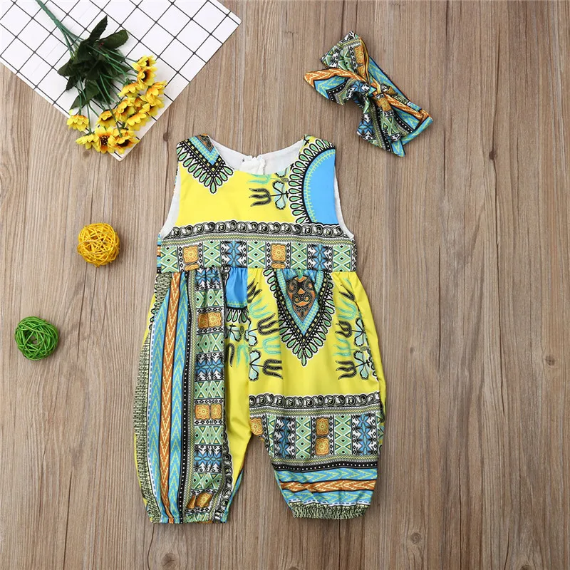 2019 Nov Slog Za Malčke Baby Dekleta, Otroci Afriške Jumpsuit ClothesToddler Igralne Obleke Obleko