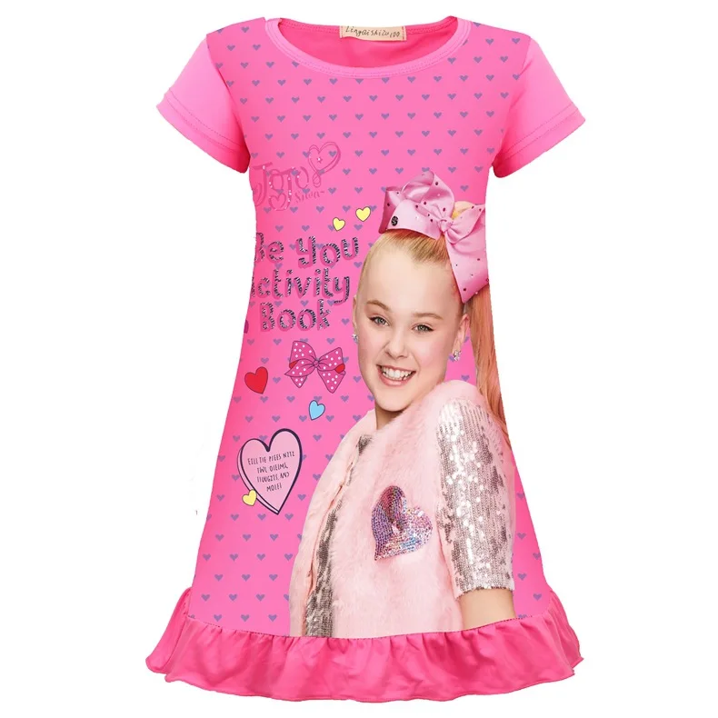 2019 Nova Dekleta Obleke jojo siwa Princesa Obleko Slog sleepwear Otroci pižame modno Oblikovanje za Otroke dekle Oblačila Vestidos