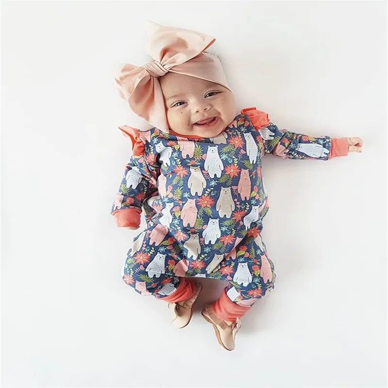 2019 Novo Otrok Nositi Lepe Novorojenega Dojenčka Unisex Baby Boy Girl Otroci Srčkan Nosi Romper Jumpsuit Playsuit Obleke Obleke 0-24M