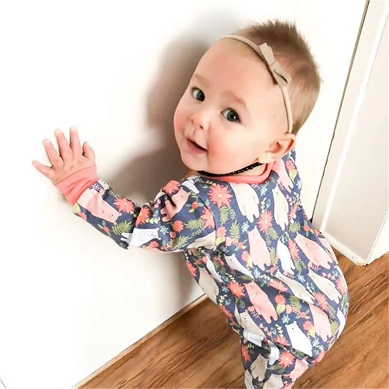2019 Novo Otrok Nositi Lepe Novorojenega Dojenčka Unisex Baby Boy Girl Otroci Srčkan Nosi Romper Jumpsuit Playsuit Obleke Obleke 0-24M