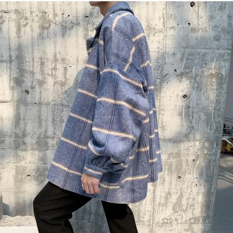2019 novo vrhunsko korejskem slogu plašč plašč svoboden divje plima blagovne znamke casual velikost moška jakna bež / vijolična M-2XL