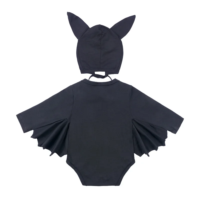 2019 Novorojenega Otroka, Igralne Obleke Za Malčke Halloween Bat Cosplay Kostum Malčke Baby Fantje Dekleta Romper+Klobuk Halloween Obleko Jumpsuit Set