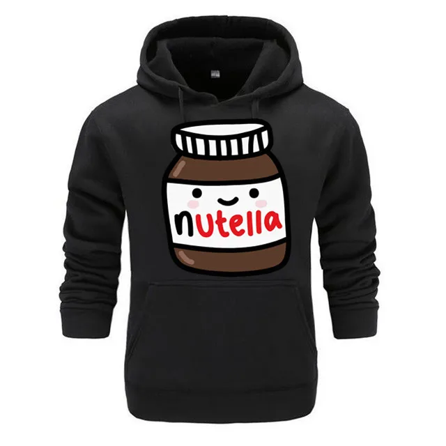 2019 Nutella Print Crop Tops Poletje hoodies Harajuku Fitnes človek Moda Kawaii hoodies brezplačna dostava