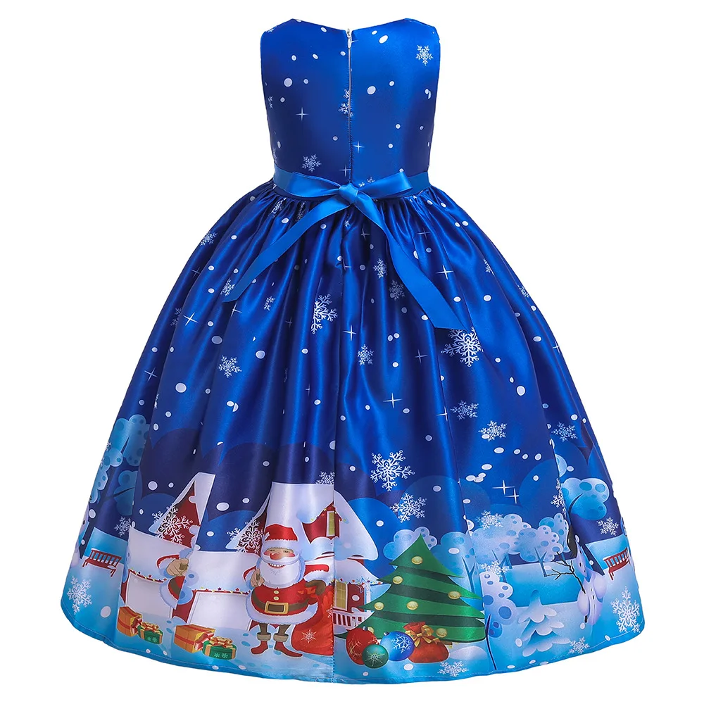 2019 Otroke Božič Obleke Za Dekleta Obleke Cvetlični Lok Princess Poroka Oblačenja Otrok Oblačila Stranka Obleko 3 6 8 10 14 Let