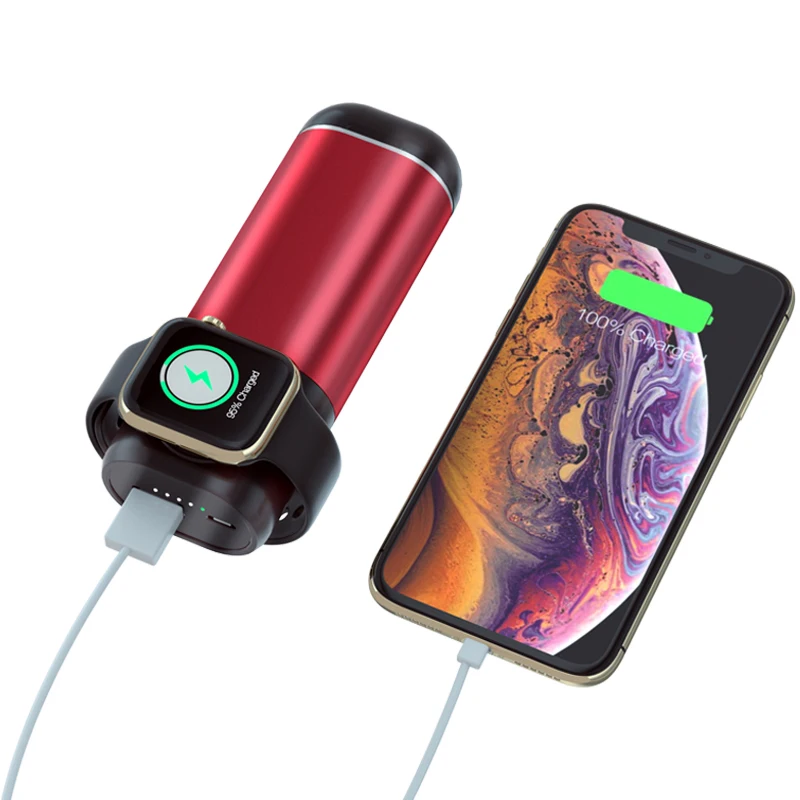 2019 prenosni polnilec qi Brezžično Polnjenje Za Apple Watch Moči banke Brezžični Polnilnik 5200mah 3 v 1 slušalke qi hitro polnjenje