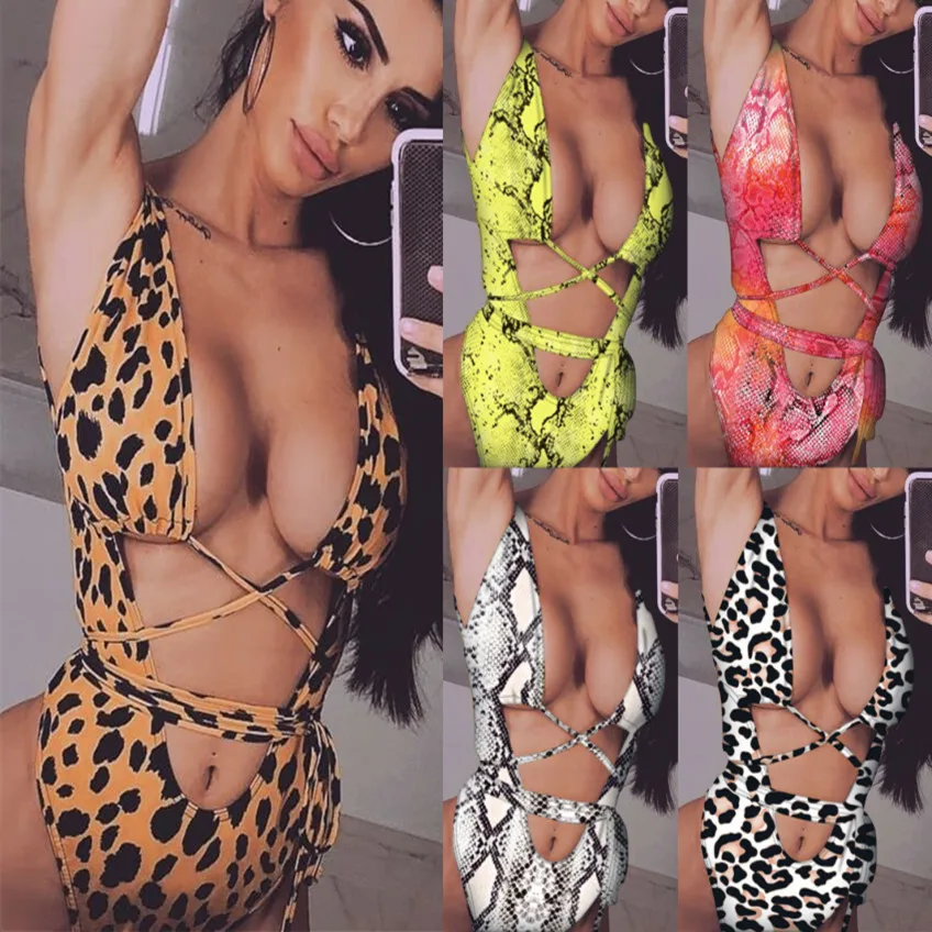 2019 Seksi Bikini Kopalke Ženske Kopalke Brazilski Bikini Komplet Zelena Tiskanja Povodcem Vrh Plaža obrabe, Kopalne Obleke
