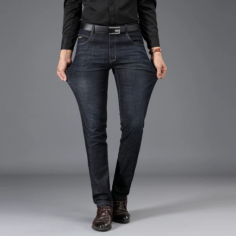 2019 SULEE blagovne Znamke Evropske Ameriški Stil Nove Moške Kavbojke Business Casual Stretch Slim Denim Jeans Hlače Moški blagovna Znamka Hlače 885