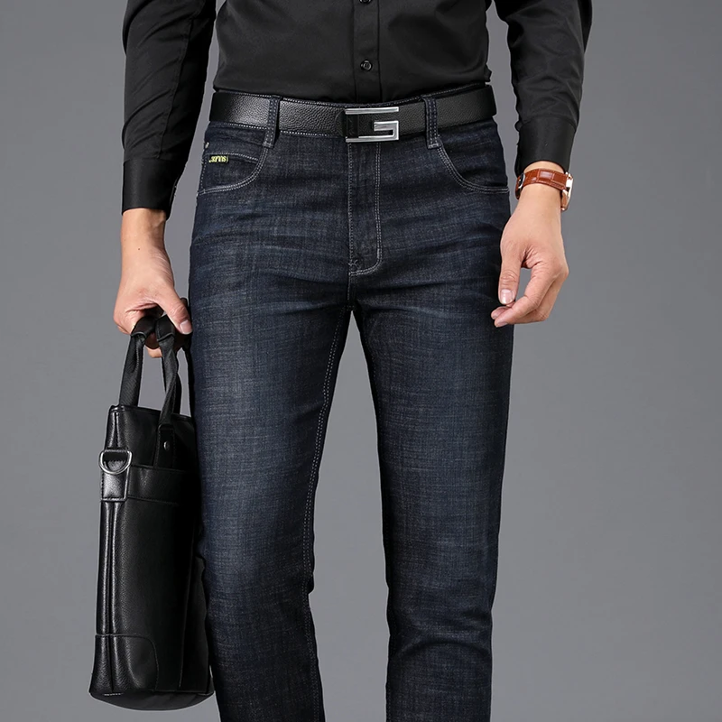 2019 SULEE blagovne Znamke Evropske Ameriški Stil Nove Moške Kavbojke Business Casual Stretch Slim Denim Jeans Hlače Moški blagovna Znamka Hlače 885