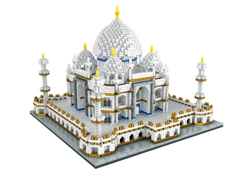 2019 Svetovno Znane Arhitekture Indija Taj Mahal Palace 3D Model Diamond Mini DIY Mikro Stavbe, Bloki, Opeke Igrača Zbirka