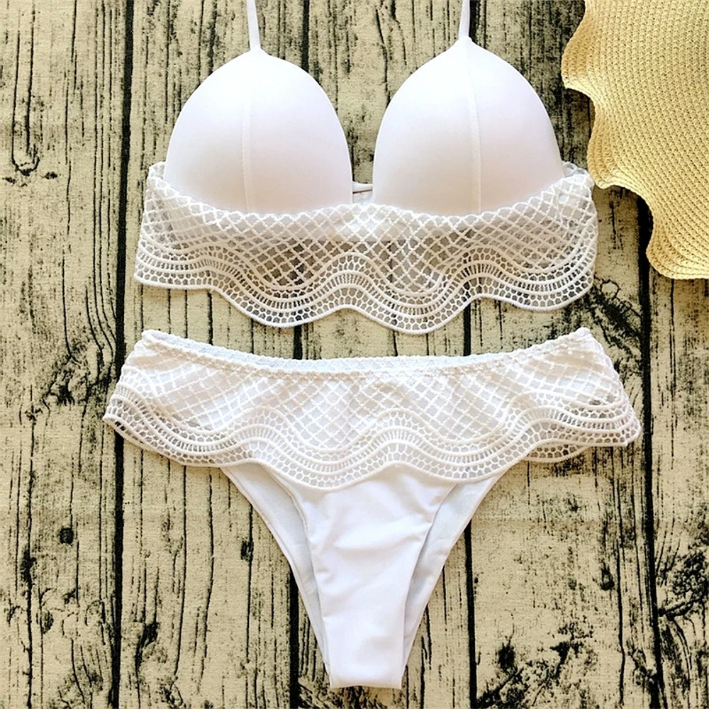 2020 Bikini Komplet Seksi Push Up Kopalke Ženske Trdna Kopalke Plažo Perilo Tangice Kopalke Brazilski Plavanje Obleko Poletje