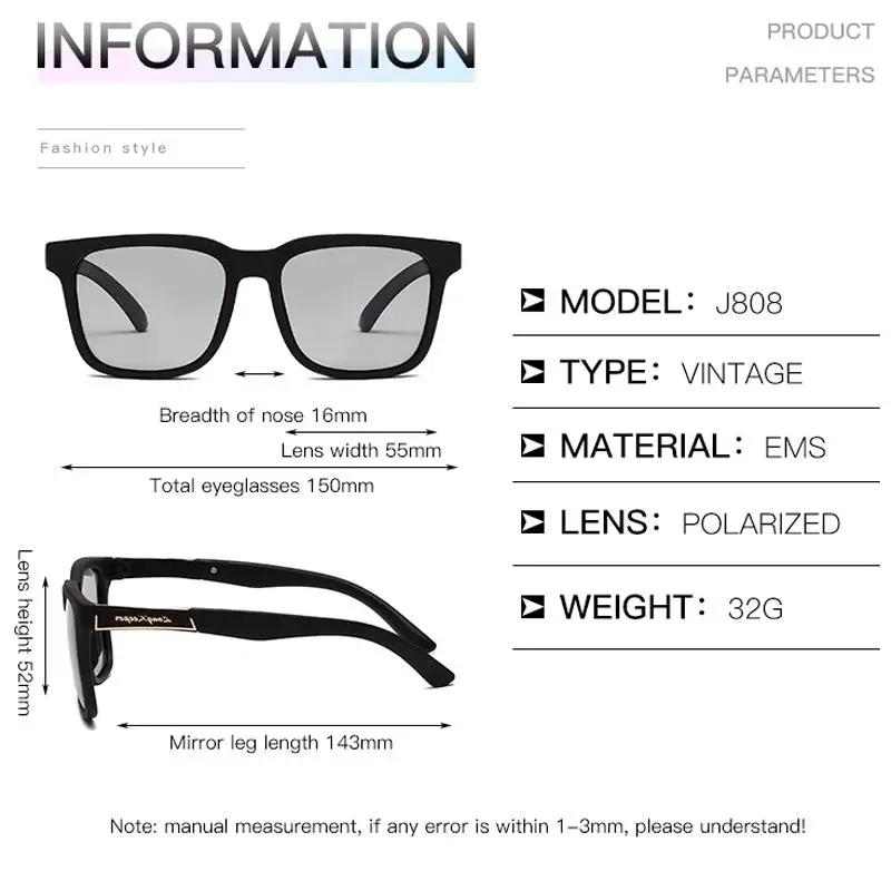 2020 blagovne Znamke Polarizirana Photochromic sončna Očala Moških Kameleon Spremenite Barvo TR90 sončna Očala Moškega Voznika Očala UV400 Oculos