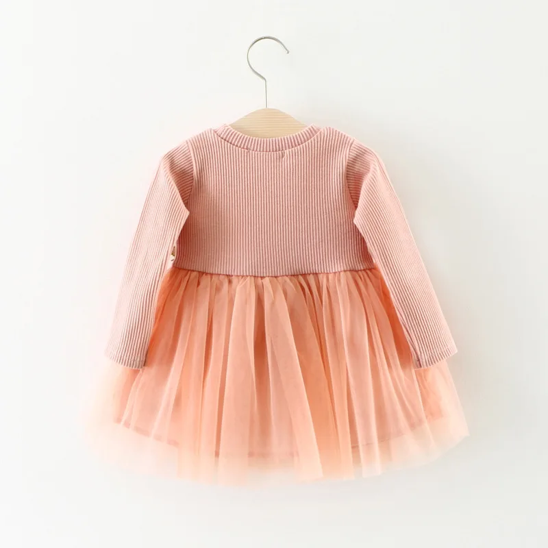 2020 Blagovno Znamko Obleke Za Malčke Baby Obleke Z Dolgimi Rokavi Cvet Vezenje Stranka Obleko Čipke Bebes Dekliška Oblačila Moda Malčka Oblačila