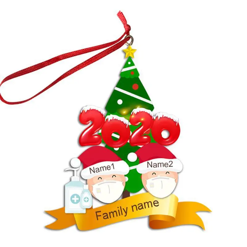 2020 Božično Drevo Obesek Visi DIY Ime Blagoslov Obesek Božič, ki Visi s Strani Sanirati Božični Okrasek CH01