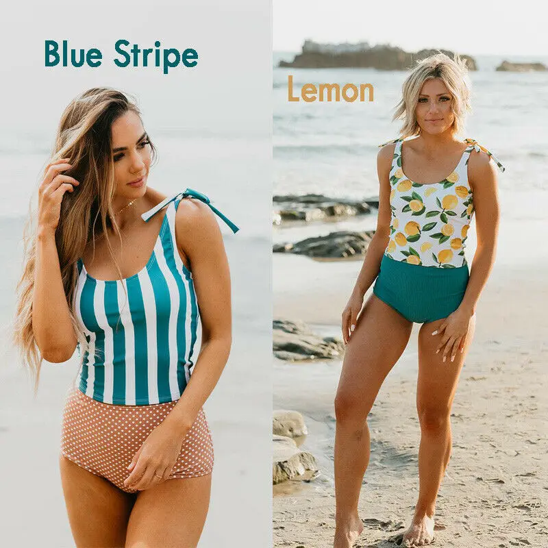 2020 Brazilski Seksi Ženske, Visoka Vitka Bikini Komplet Dveh-kos Push Up Oblazinjeni Tankini Bikini Kopalke, kopalke, Kopalke