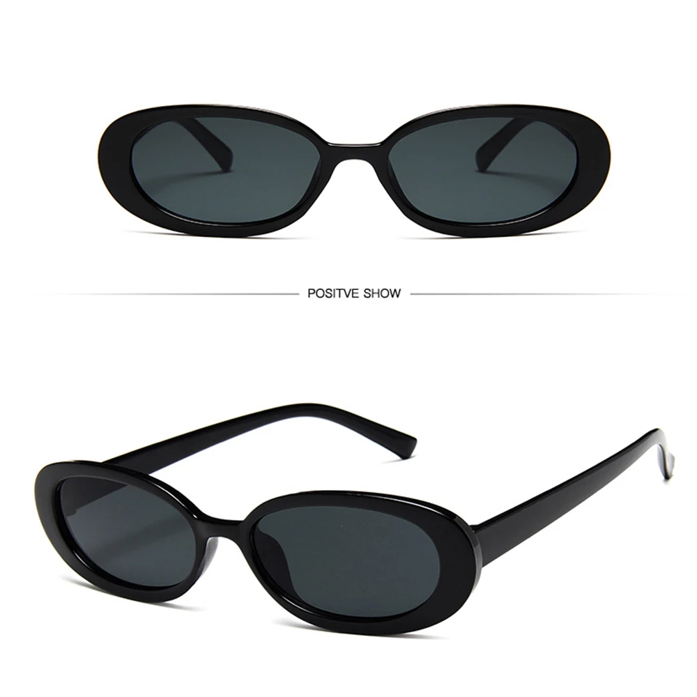 2020 Buljiti Kurt Cobain očala ovalne sončna očala ženske trendy vroče Vintage retro sončna očala Žensk bela črna očala UV