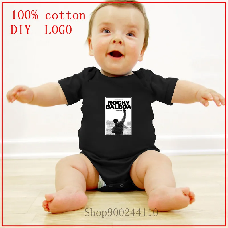 2020 Fante Oblačila Baby Dekleta Oblačila Baby Bodysuits Dekliška Oblačila ROCKY BALBOA Božič Novorojenčka Bombaž Roupas de bebe