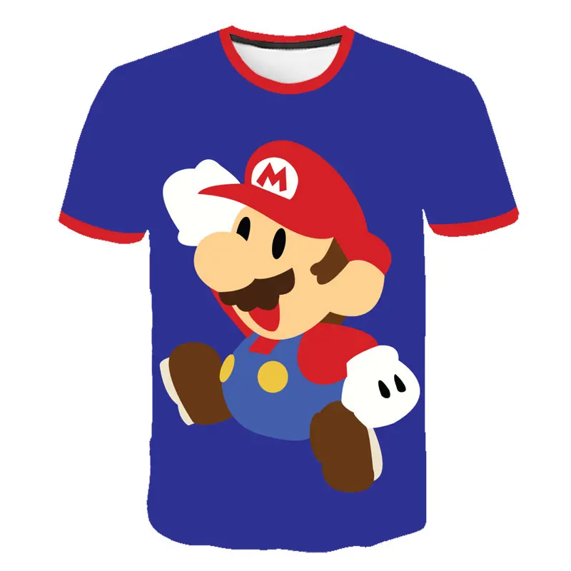 2020 Fantje Dekleta Kratkimi Mario igre T-Majice otroška majica 3D Cartoon Majica Baby Dekle, Vrhovi Otroci Tees moda Kostum