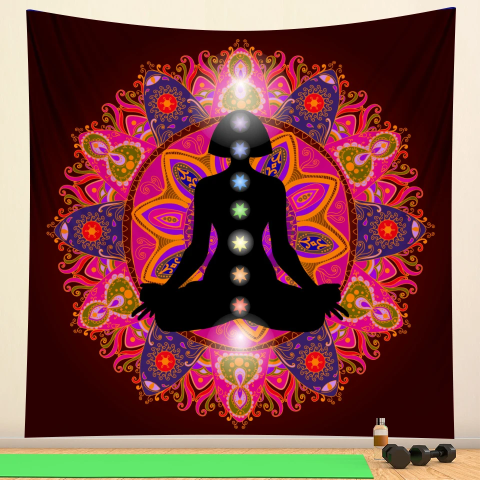 2020 Indijski Buda meditacija tapiserija, dekoracijo sten čarovnice tapiserija, Bohemian Hipi doma dekoracijo Mandala joga mat