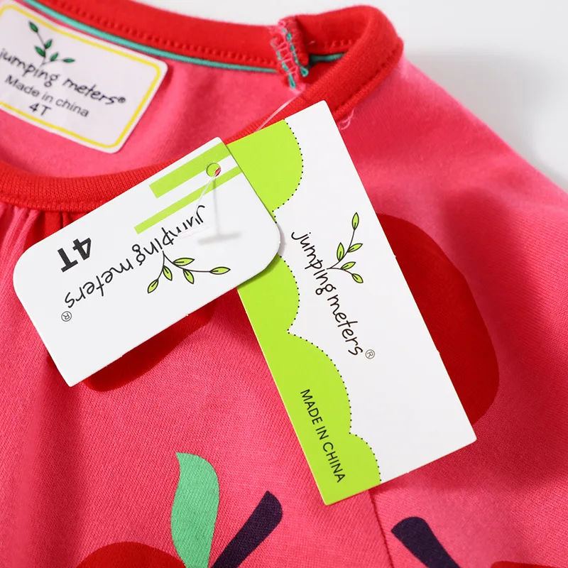 2020 INS Lepe Rdeče Jabolko Tisk Dekleta Obleke Pomlad Jesen Baby Otroci Pastorala Slog Obleke z Dolgimi Rokavi Angliji Obleko Obleke 2-8