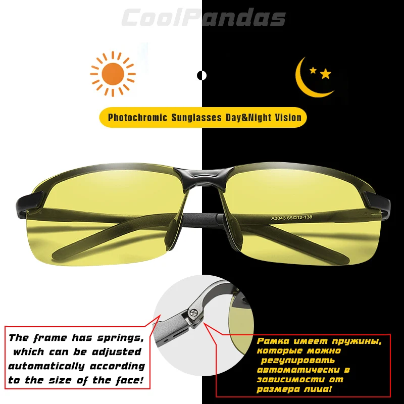2020 Inteligentni Polarizirana Photochromic sončna Očala Moških Dan Nočno Vizijo Očala Ženske Vožnje Očala oculos de sol masculino