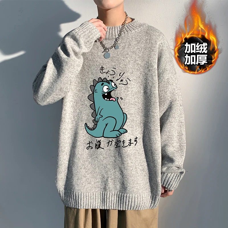 2020 Japonski pozimi novo plus velikost pulover risanka tiskanja plus žamet debele toplem puloverju pulover modni pulover športna jopica