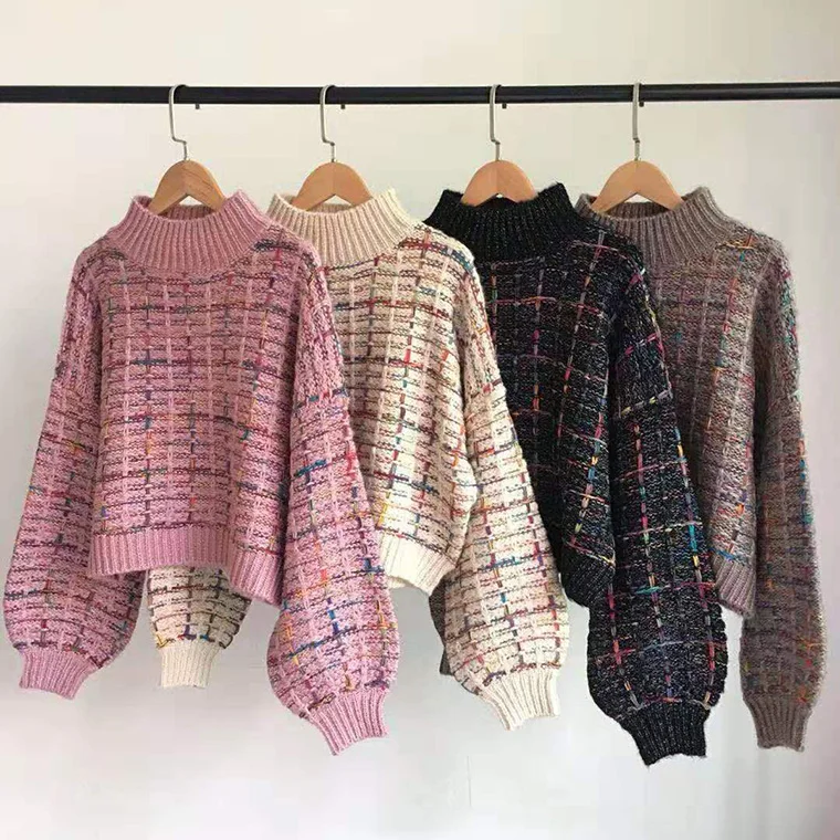 2020 jeseni nov ženski korejski moda varovanje pred tveganjem, kratke ohlapne candy barve zunanji wear plaid pulover priložnostne vrh