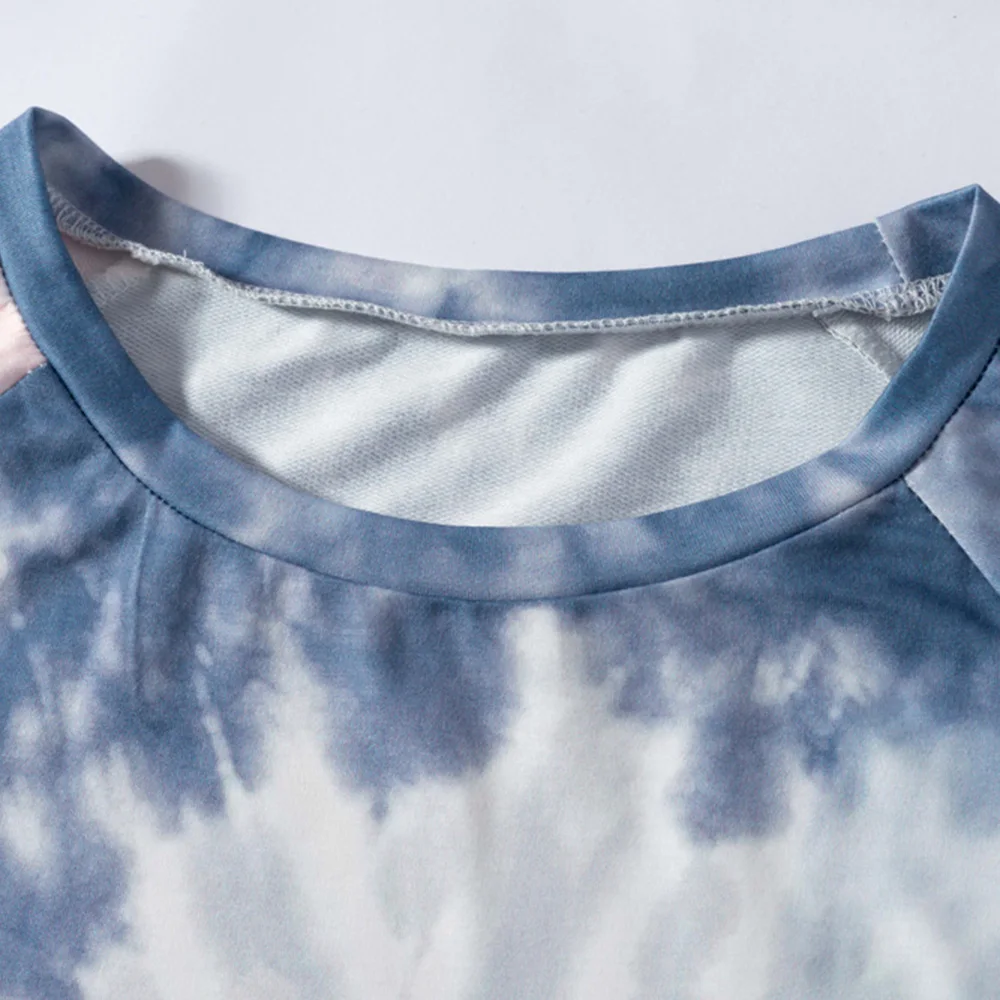 2020 Jeseni T Shirt Tie Dye Dolg Rokav Vrhovi Ženske Priložnostne O-vratu, Ohlapno Vrhovi Tee Srajce Harajuku Multicolor Pomlad Jesen Vrhovi