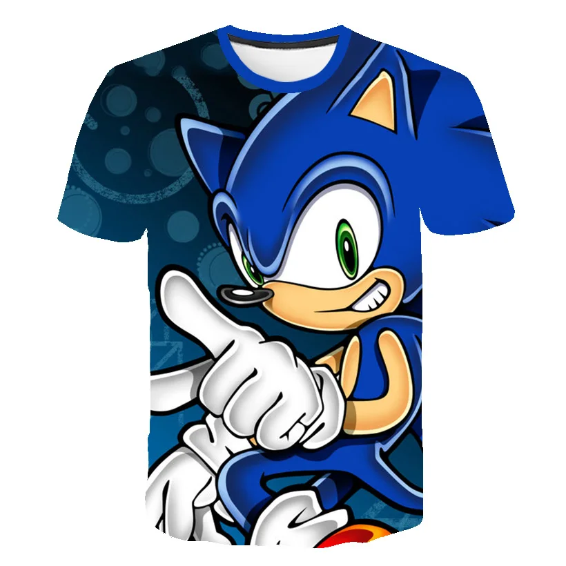 2020 Luštna 3D Cartoon T Shirt fant obleke, Kratke Tiskanih Kot gesto Sonic Hedgehog t-shirt Fantje Smešno Najstnik Otroci tee Vrhovi