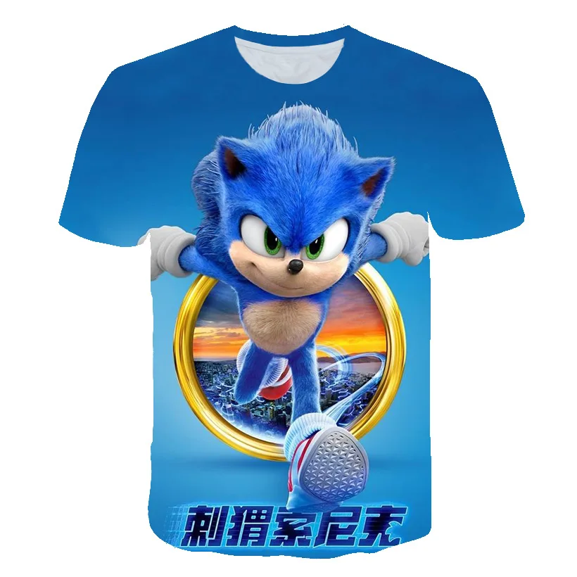 2020 Luštna 3D Cartoon T Shirt fant obleke, Kratke Tiskanih Kot gesto Sonic Hedgehog t-shirt Fantje Smešno Najstnik Otroci tee Vrhovi