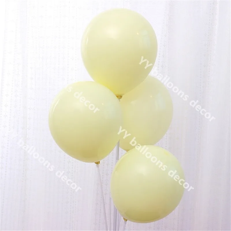 2020 Macaron Rumena Latex DIY Balon Arch Baby Tuš Bela Globalni Baloon Garland Igrača Rojstni dan Dobave Ozadje Dekor