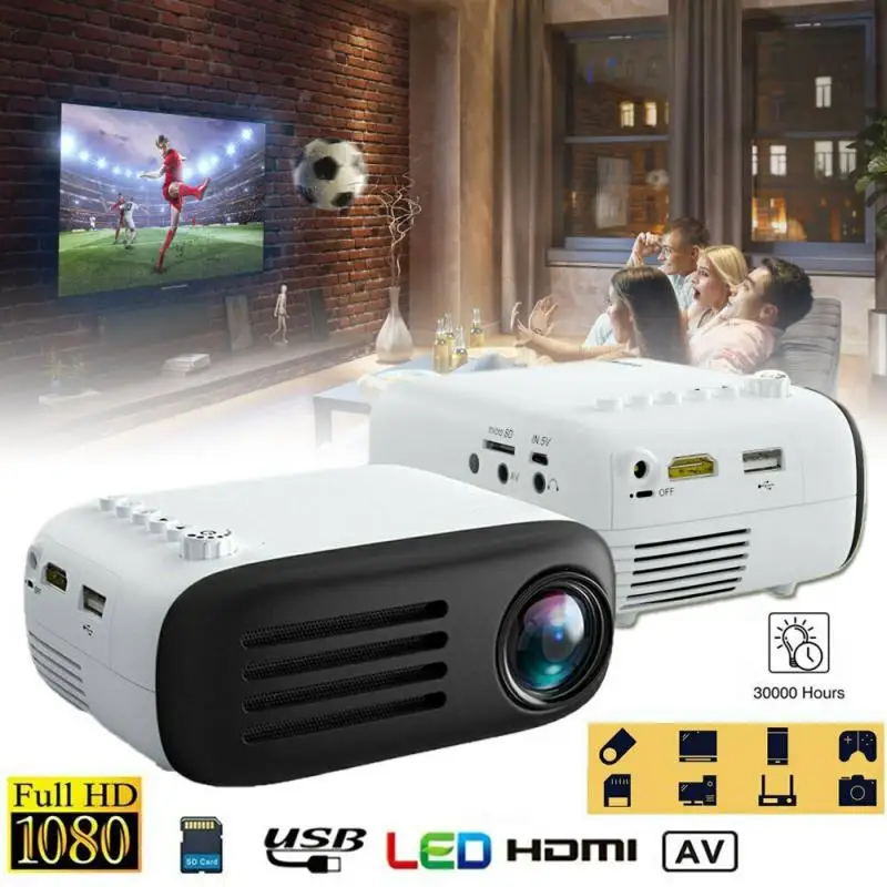 2020 Mini 1080P LED mini projektor za pametni Dom Gledališče mobilni telefon full hd projektor mini projektor za mobilne naprave
