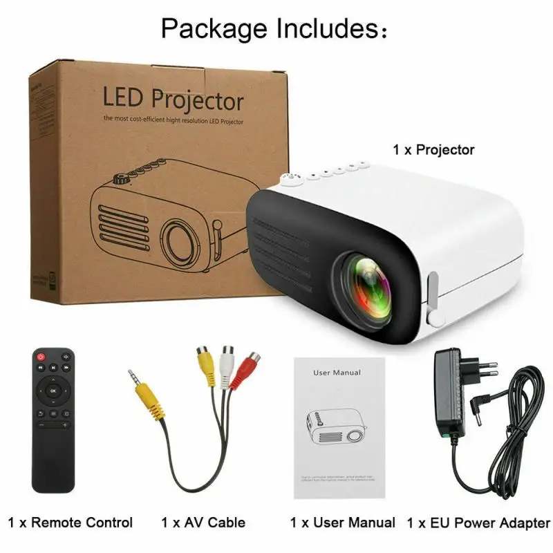 2020 Mini 1080P LED mini projektor za pametni Dom Gledališče mobilni telefon full hd projektor mini projektor za mobilne naprave