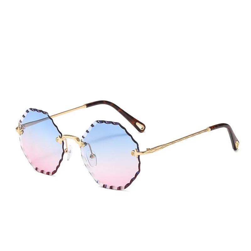 2020 Moda Rimless sončna Očala Za Ženske Luksuzne blagovne Znamke Oblikovalec Ženski Gradient Odtenkih za Ženske Parcelo, sončna Očala Kovinski Okvir
