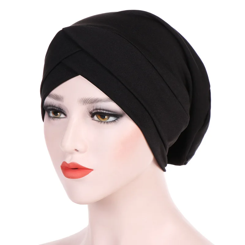 2020 Moda Za Ženske Modal Notranje Hidžab Kape Stretch Turban Skp Muslimanskih Čelo Križ Underscarf Islamske Headscarf Bonnet Turbans