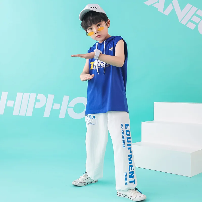 2020 modra Catamite Hip Hop Obleka Ohlapno Čeden Fant Kratek Rokav Hiphop Kažejo Otrok Hip-hop Obleko