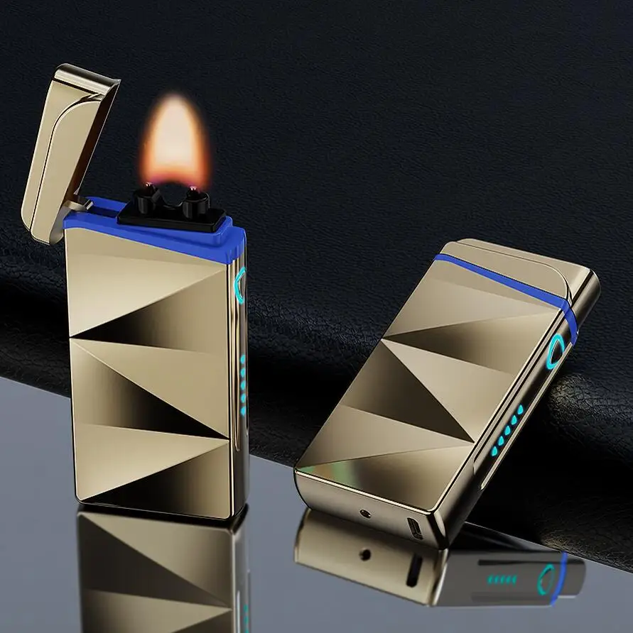 2020 Moč Zaslon Plamen Novo Leto Design Lažji USB Impulz Cigare, Vžigalnike Moških Cigaret Darila Za Fanta