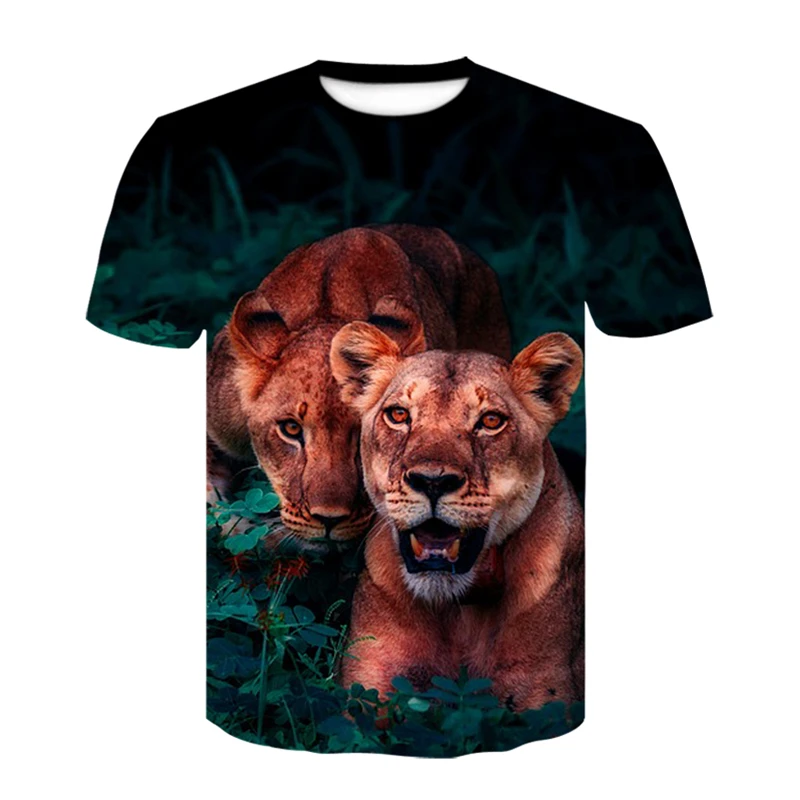 2020 Moške Poletne 3D Živali Volk Tiger Tiskanja Razkošje T-shirt Moda Vrhovi Svoboden Priložnostne Tee Srajce B Vetement Moške majice s kratkimi rokavi
