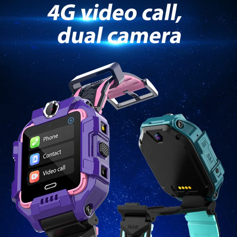 2020 Najnovejše Otroci Pametno Gledati 4G GPS WIFI KG, Lokacija Dual Camera Video Klic Nepremočljiva IP67 Smartwatch Fant Dekle