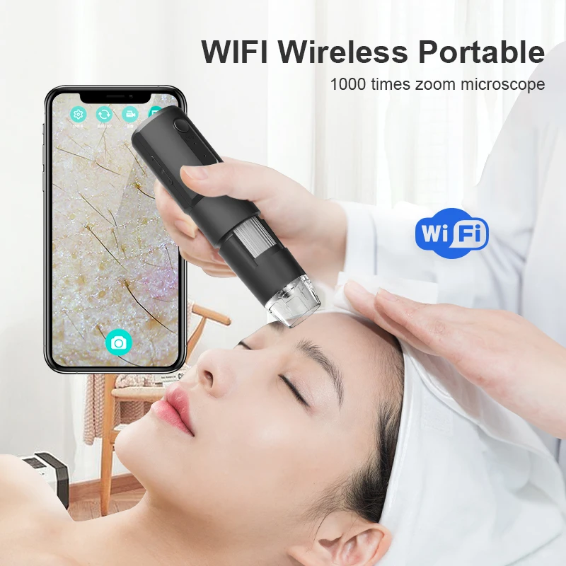 2020 Najnovejši WIFI brezžični prenosni 100-krat zoom Digital 50X -1000x Mikroskopom Lupo Kamera za Android, ios (iPhone, iPad