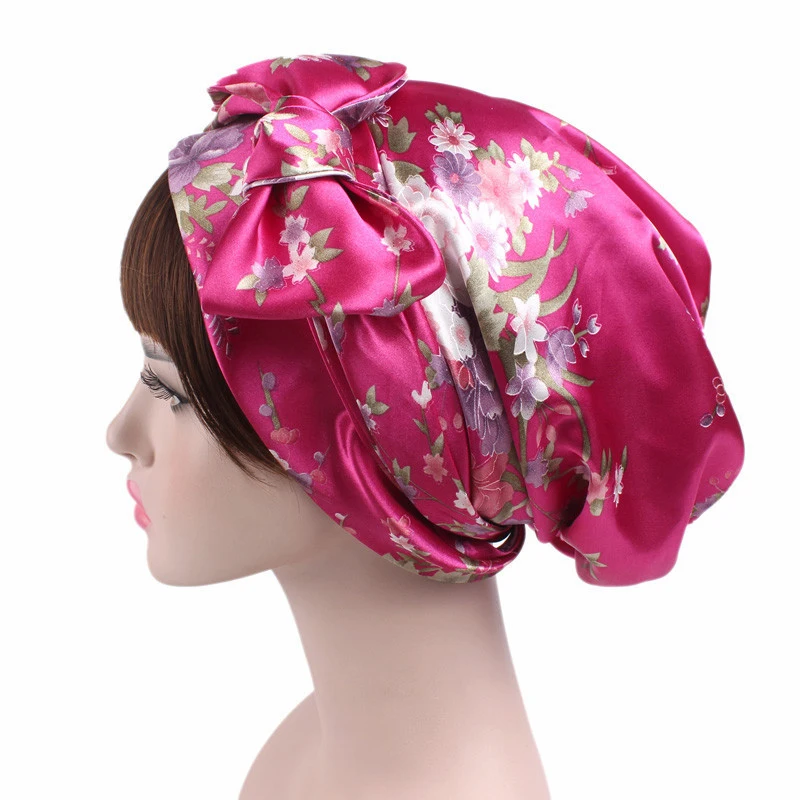2020 Nov modni tisk ženska Lok Notranje Hjiabs mehko saten cvetje muslimanskih headdress turban glavo, šal pripravljen nositi hidžab bonnet