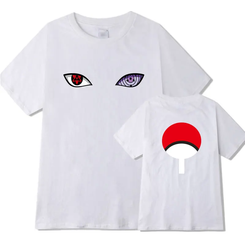2020 Nov Prihod Harajuku Anime T Shirt Naruto Uchiha Uzumaki Hatake Oči Tiskanje O-Vratu T-Shirt moda Ulične Tshirt Vrhovi