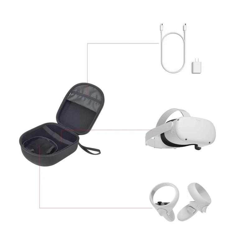 2020 Nov Trdi Potovanja Zajema Zaščitna Torbica Torba, kovček za -Oculus Quest 2 VR Gaming Slušalke