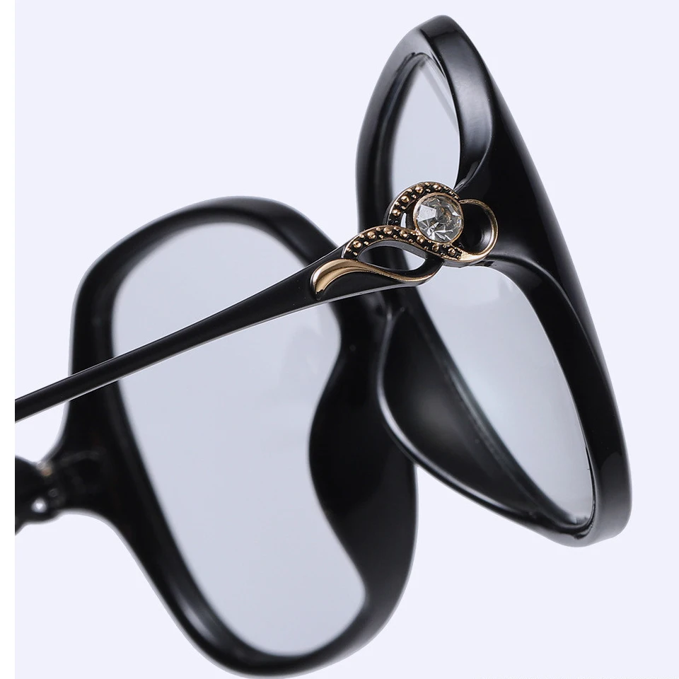 2020 Nov Ženski Polarizirana Photochromic sončna Očala ,Prevelik Žensk Brezbarvne Diamond sončna očala z TAC Objektiv S190
