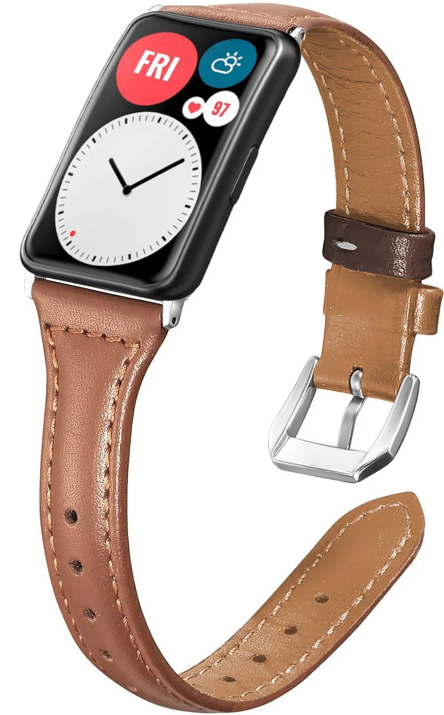 2020 Nova lestvica Za Huawei Watch FIT Traku smartwatch slim Pravega Usnja manšeta zapestnica Huawei Watch fit Dodatki
