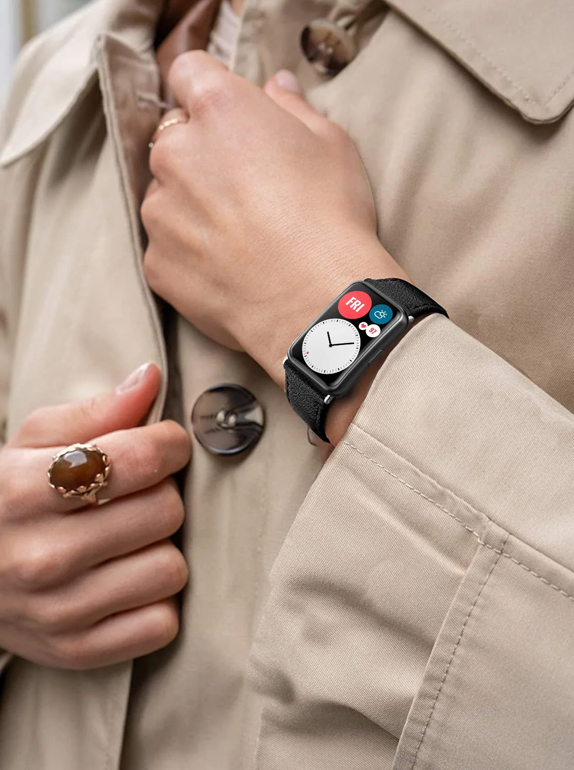 2020 Nova lestvica Za Huawei Watch FIT Traku smartwatch slim Pravega Usnja manšeta zapestnica Huawei Watch fit Dodatki